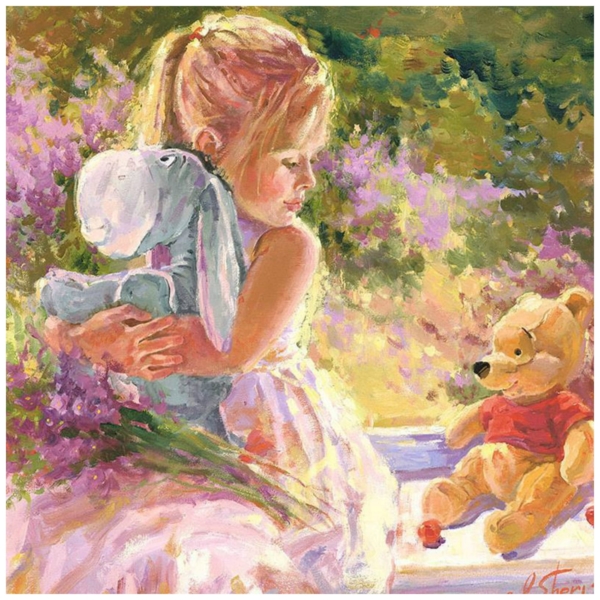 Sunny Window 12Hx15W Disney Fine Art Treasures on Canvas by Irene Sheri - Image 2