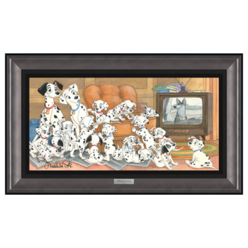 101 Dalmatians Walt Disney Fine Art Tim Rogerson Signed Limited Edition of  195 Print on Canvas Movie Night