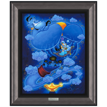 I DREAM OF GENIE 26Hx22W Disney Fine Wall Art Aladdin Silver Series by Tim Rogerson