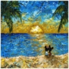 Sunset For Minnie and Me 12x16 Disney Fine Art Treasures on Canvas by Trevor Mezak - Image 2