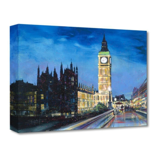 Painting the Town 12x16 Disney Fine Wall Art Treasures on Canvas by Stephen Fishwick
