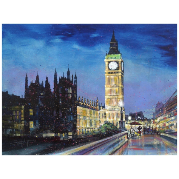 Painting the Town 24Hx32W Disney Mickey Minnie Mouse Fine Wall Art by Stephen Fishwick
