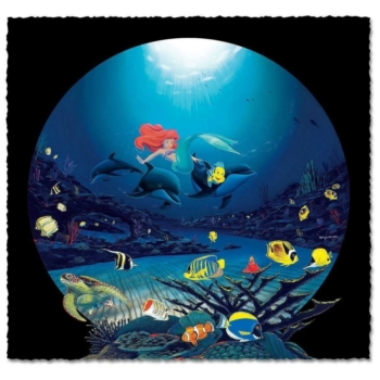 Ariel's Ocean Ride 15.5Hx16.5W Artist Proof by Wyland Disney Fine Art Limited Editions