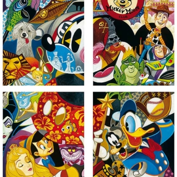 In the Company of Legends 48H×36W (4-panel) Disney Wall Art by Tim Rogerson