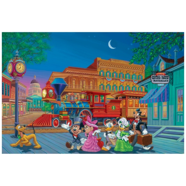 Arriving In Style 18H×27W Disney MICKEY MINNIE PLUTO GOOFY DONALD DAISY Fine Wall Art by Manuel Hernandez