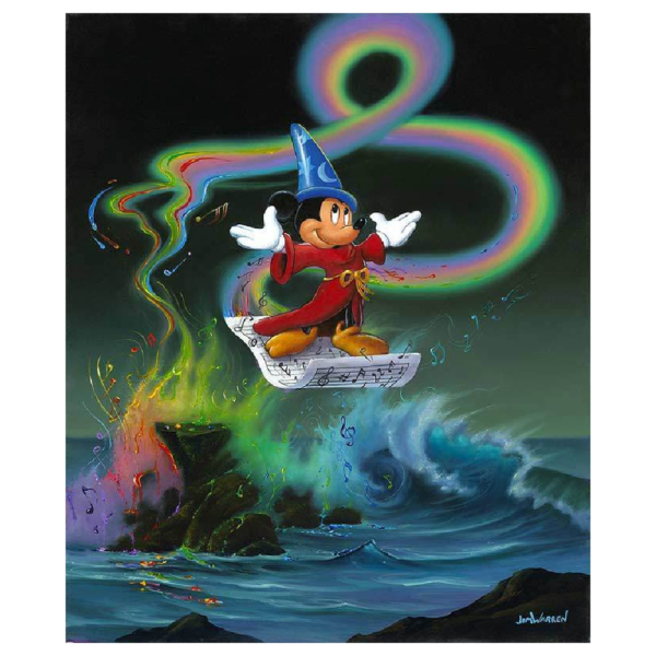 Mickey Making Magic 24H×20W Disney SORCERER MICKEY MOUSE FANTASIA Fine Wall Art by Jim Warren