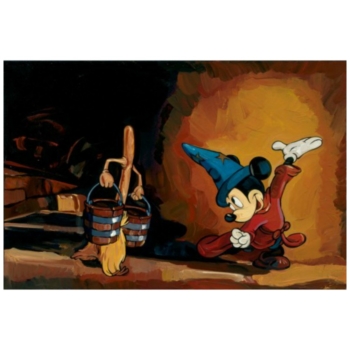 The Sorcerer's Apprentice 12×18 Disney Fine Art by Jim Salvati