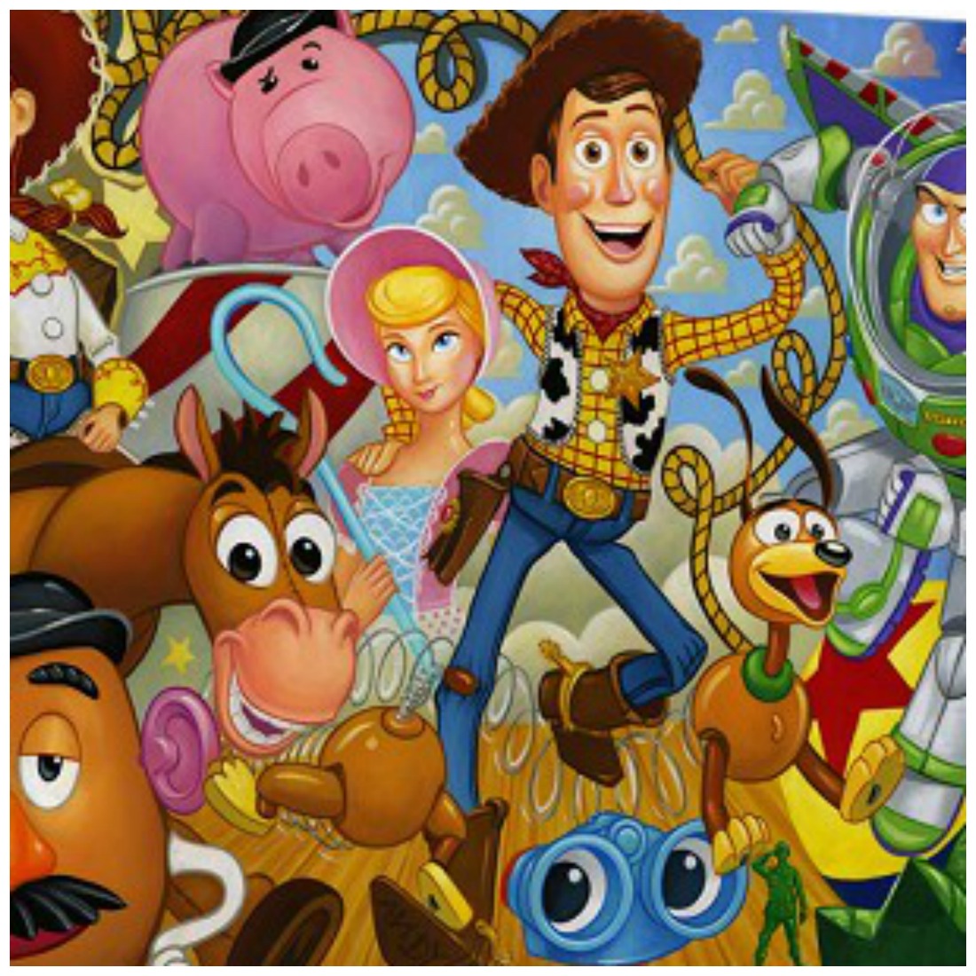 Disney Fine Art The Original Toys by Tim Rogerson Treasures on Canvas Toy Story 20 Inches x 10 Inches Reproduction Gallery Wrapped Canvas Wall Art 