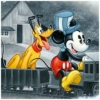 Mickey's Train 10x20 Disney Fine Art Treasures on Canvas by Tim Rogerson - Image 2
