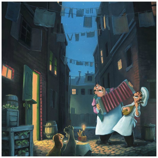 Serenade of the Heart 18x12 Disney Fine Art Treasures on Canvas by Rob Kaz - Image 2