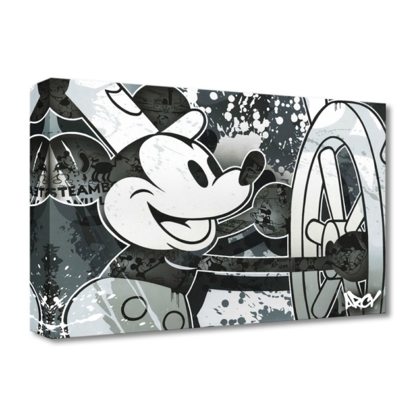 Steamboat Willie 12H×18W Disney Fine Art Mickey Mouse Treasures on Canvas by Arcy