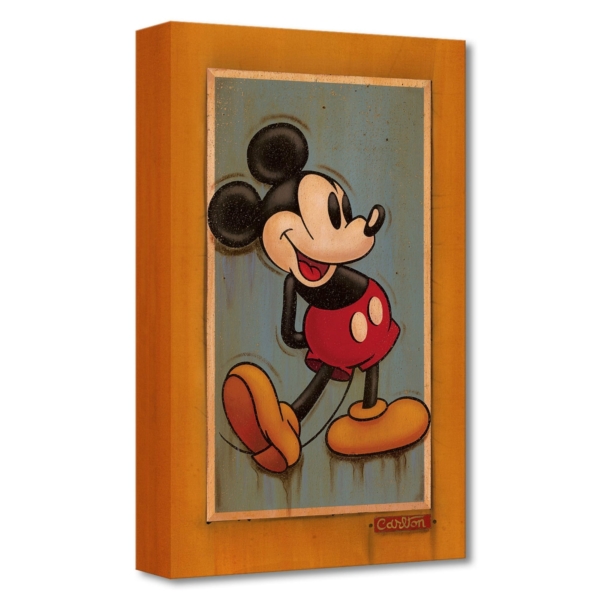 Vintage Mickey 18x11 Disney Fine Art Treasures on Canvas Limited Edition Wall Art by Trevor Carlton