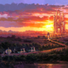 Castle at Sunset 18×24 Disney Fine Art by Rodel Gonzalez - Image 2