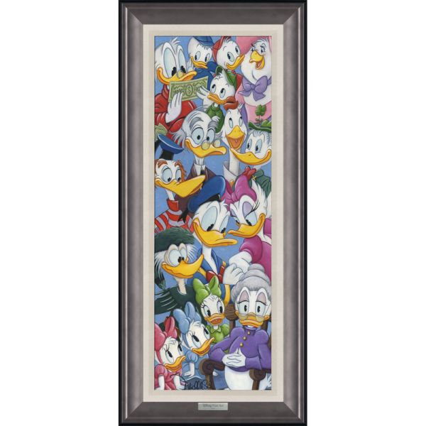 DUCK FAMILY 36Hx16W Disney Fine Wall Art Donald Duck Silver Series by Michelle St Laurent