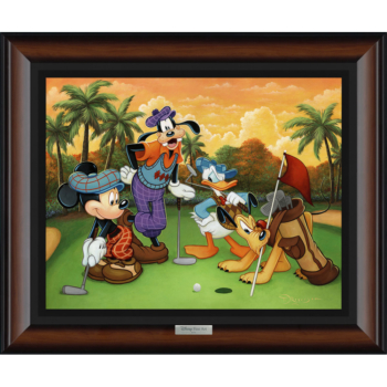 FABULOUS FOURSOME 22Hx26W Disney Fine Wall Art Mickey Mouse Silver Series by Tim Rogerson