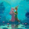 Moonlight Proposal 12x15 Disney Fine Art Treasures on Canvas by Rob Kaz - Image 2