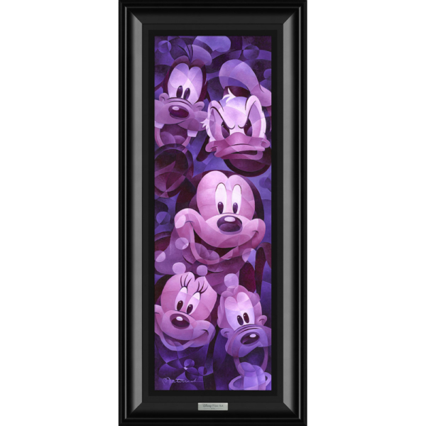 TAKE FIVE 36Hx16W Disney Fine Wall Art Mickey Minnie Mouse Silver Series by Tom Matousek