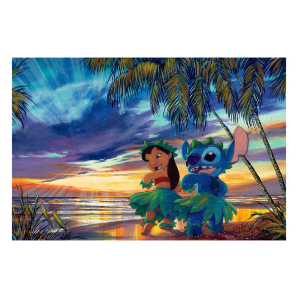 Sunset Salsa 20Hx30W Disney LILO AND STITCH Fine Wall Art by Stephen Fishwick
