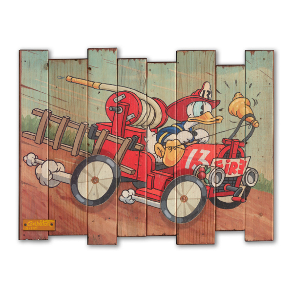 Fire Chief Donald 23x29 Disney Vintage Classics Limited Edition Wall Art by Trevor Carlton