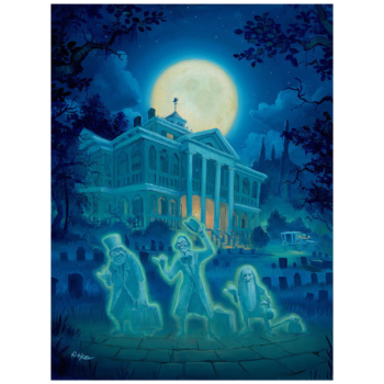 BEWARE OF HITCHHIKING GHOSTS 24Hx18W Rob Kaz Disney Fine Art Limited Editions Gallery Wrapped