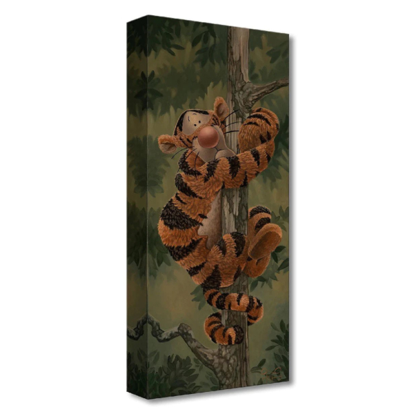 DON'T LOOK DOWN 22Hx9W Disney Tigger Winnie the Pooh Animation Fine Art Treasures on Canvas Jared Franco