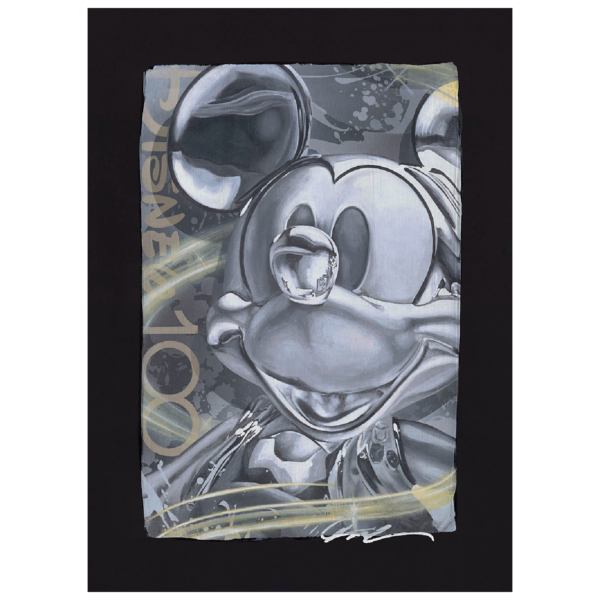 Celebrating 100 Years 22Hx16W Disney MICKEY MOUSE Chiarograph Fine Wall Art by ARCY