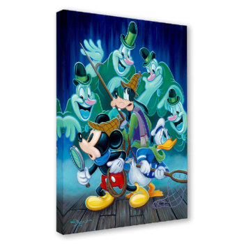 Ghost Chasers 32Hx24W Disney MICKEY DONALD GOOFY Fine Wall Art by Tim Rogerson