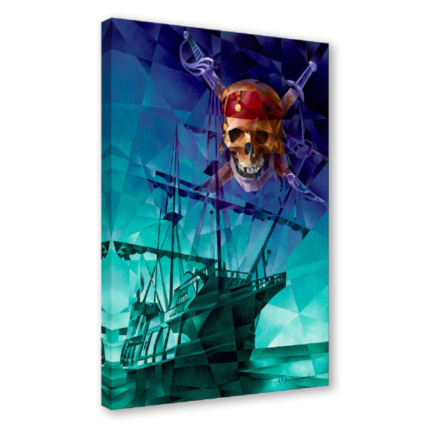 The Black Pearl 32Hx24W Disney PIRATES of the CARIBBEAN Fine Wall Art by Tom Matousek