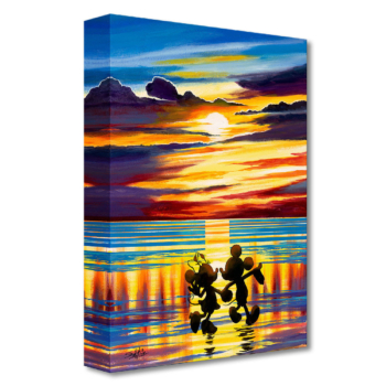 Sunset Stroll 16Hx12W Disney Treasures on Canvas by Stephen Fishwick
