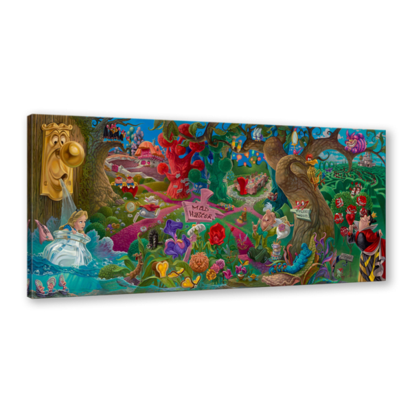 Wonderland 9.5Hx22W Disney Treasures on Canvas by Jared Franco